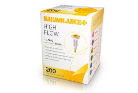 Автоматический ланцет HAEMOLANCE Plus HIGH FLOW с кнопкой 18G 